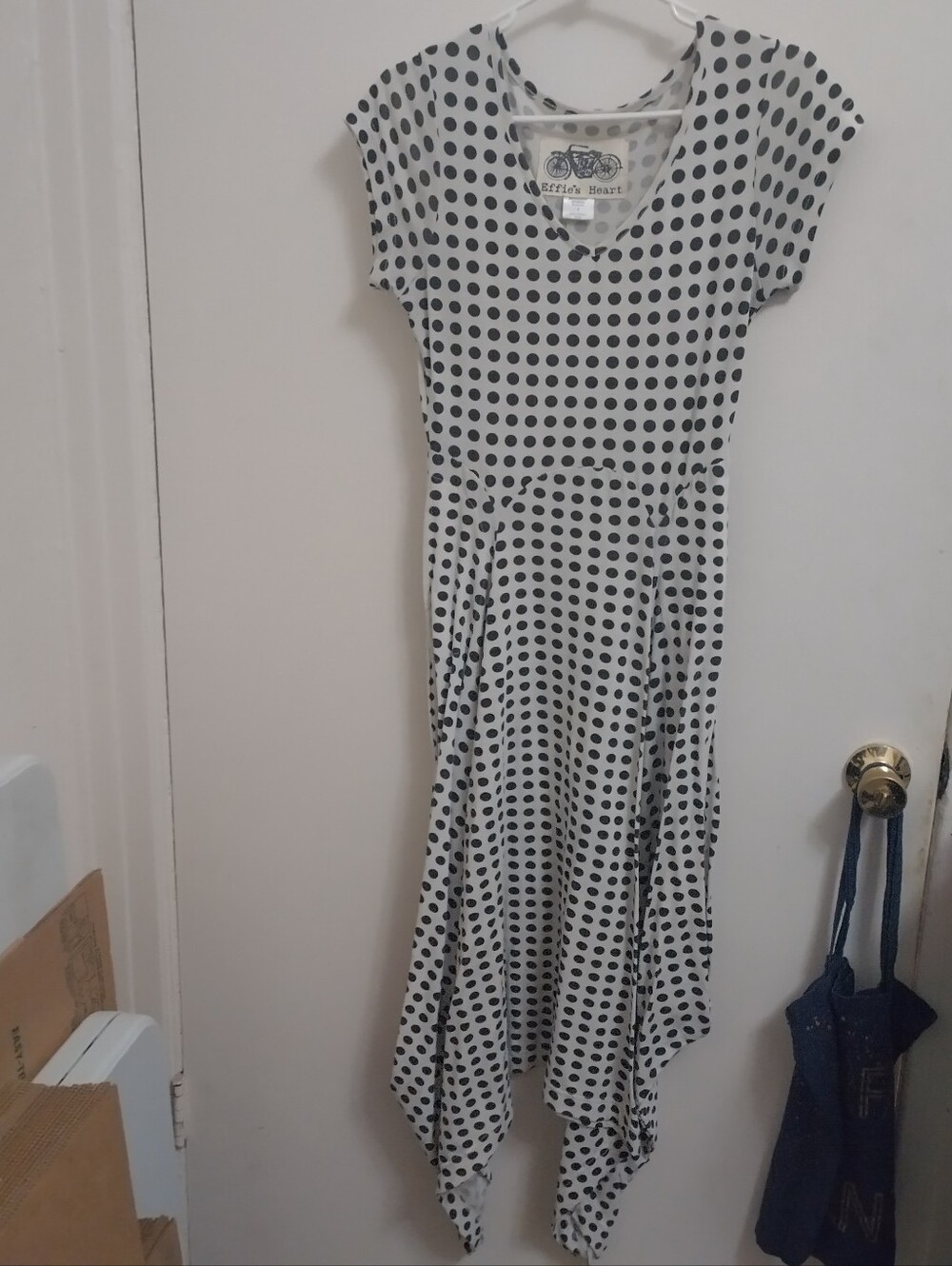 Effie's Heart Maxi High Low Polka Dot Dress - Sz S